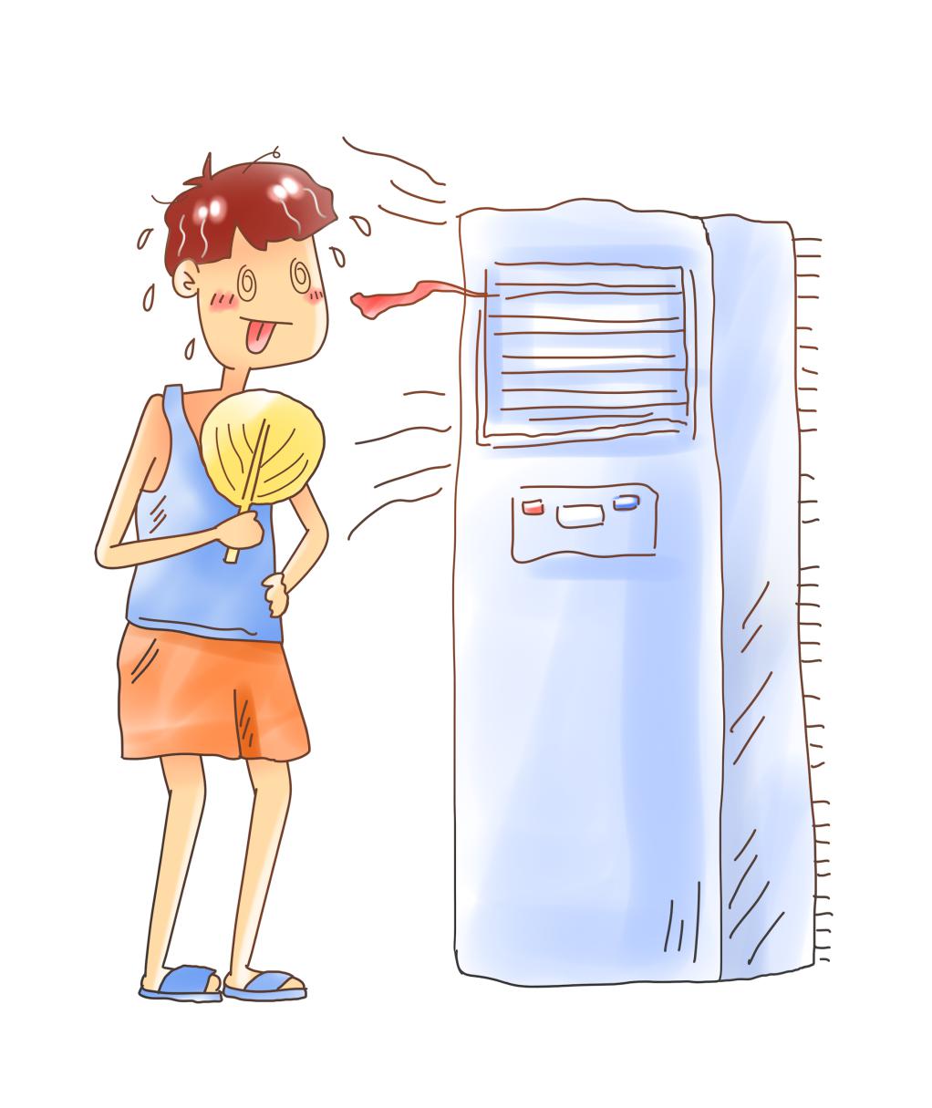 空调房里的冷风