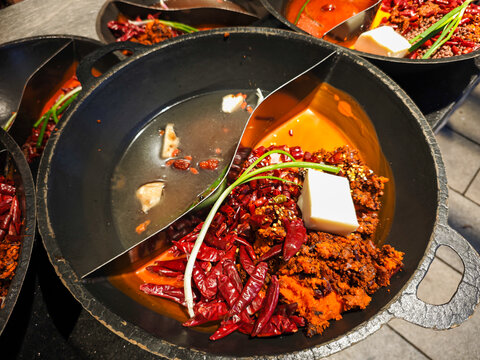 火锅底料特写